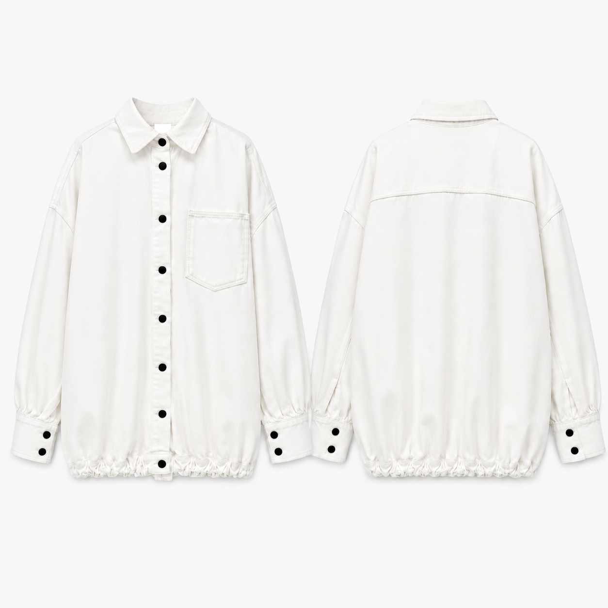 Sukienka koszulowa denim bomber