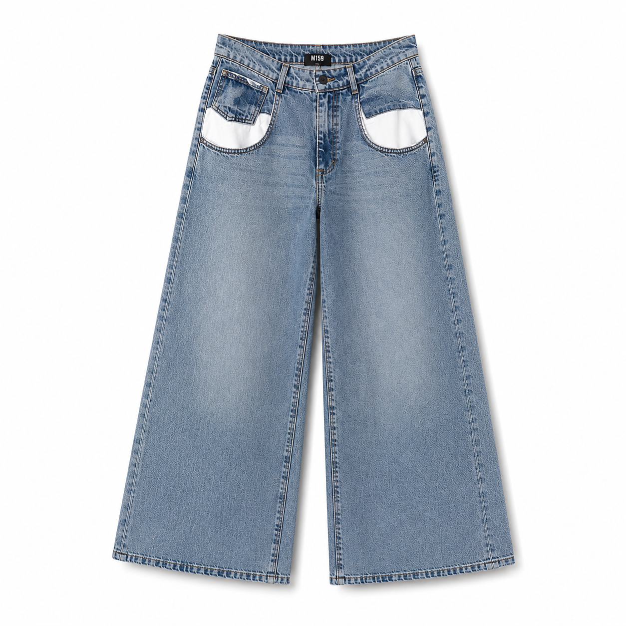 Jeansy White Pocket