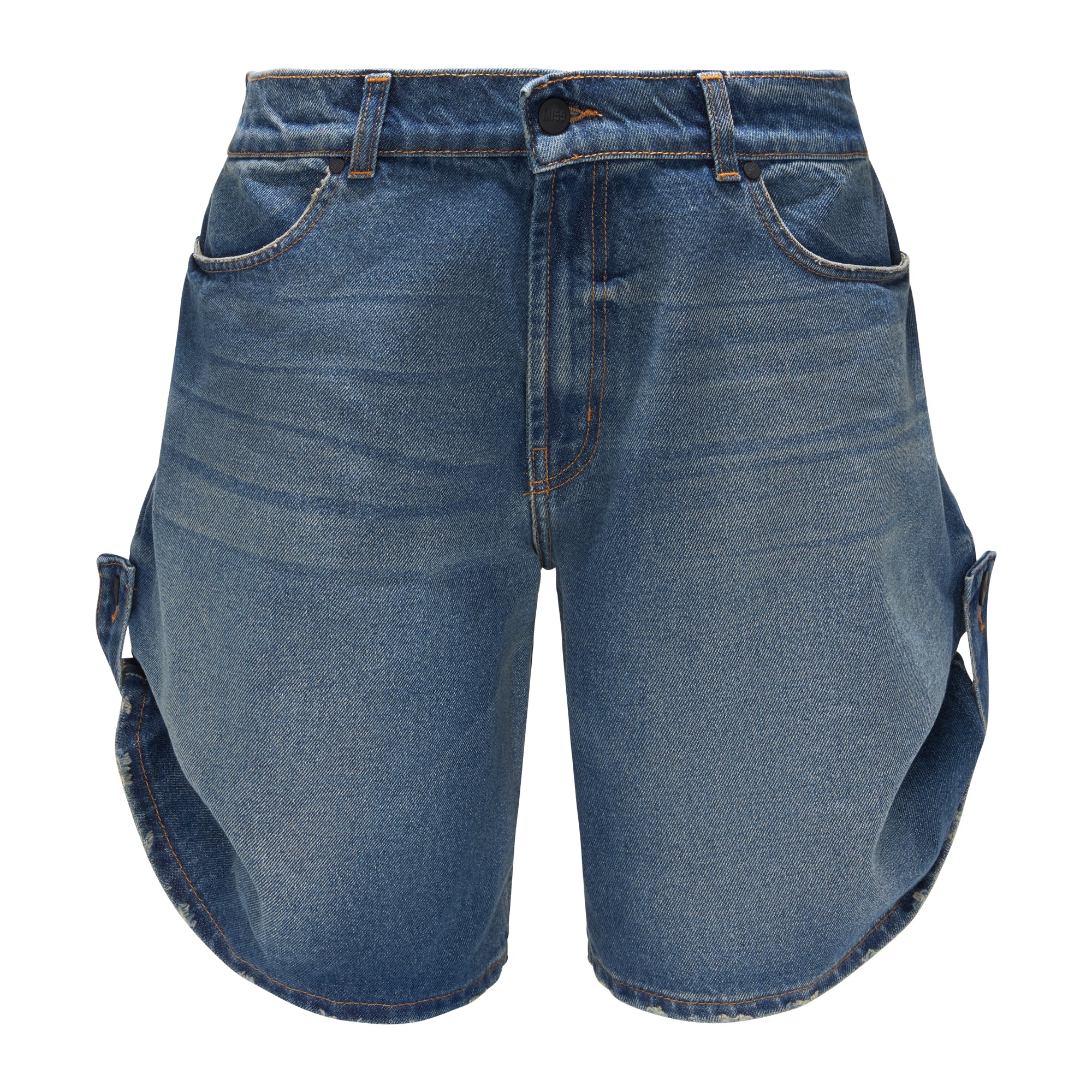 Bermudy / Medium Blue / z boczną regulacją